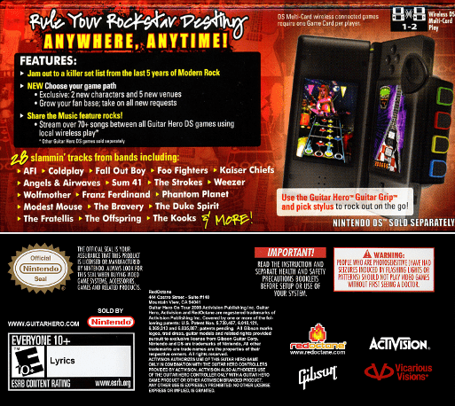 Guitar Hero - On Tour - Modern Hits — Box back