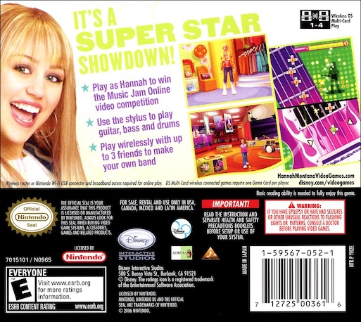 Hannah Montana : Music Jam — Box back