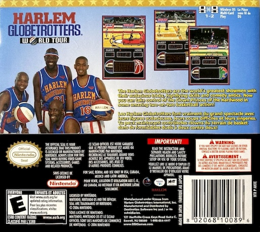 Harlem Globetrotters : World Tour — Box back