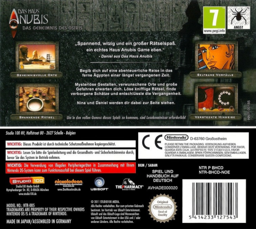 Haus Anubis - Das Geheimnis Des Osiris, Das — Box back