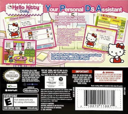 Hello Kitty Daily — Box back