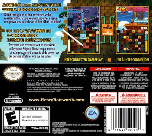 Henry Hatsworth in the Puzzling Adventure — Box back