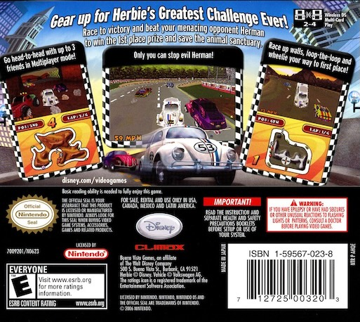 Herbie - Rescue Rally — Box back