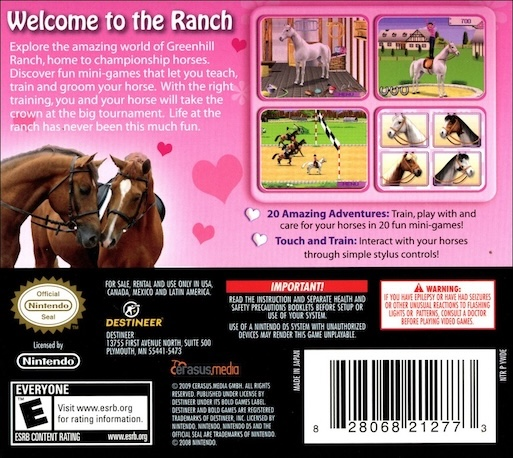 I Love Horses — Box back