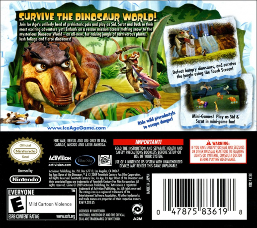 Ice Age - Dawn of the Dinosaurs — Box back