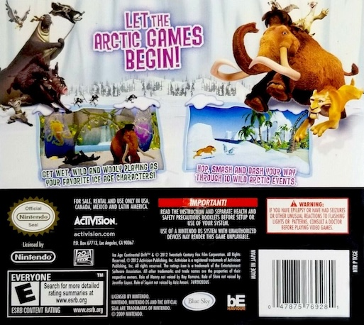 Ice Age 4 - Continental Drift - Arctic Games — Box back