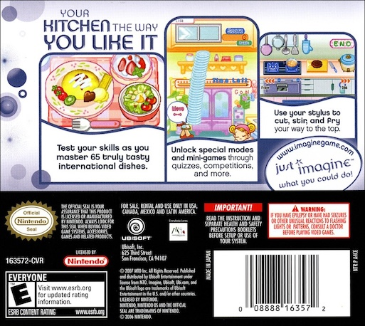 Imagine: Master Chef — Box back