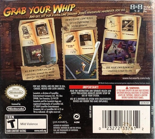 Indiana Jones and the Staff of Kings — Box back