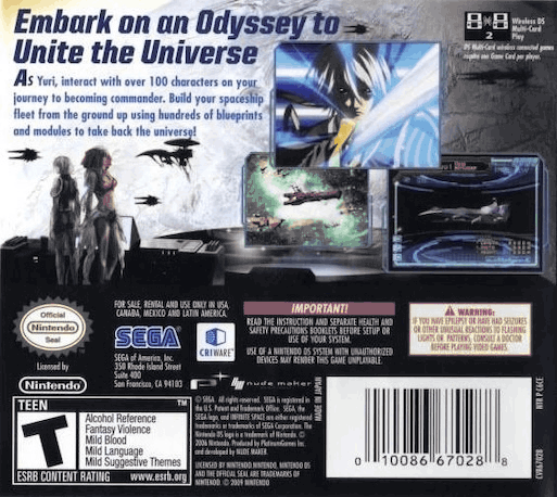 Infinite Space — Box back