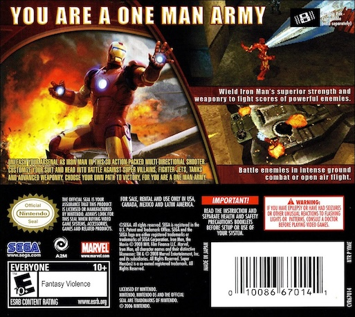 Iron Man — Box back