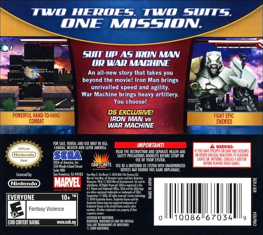 Iron Man 2 — Box back