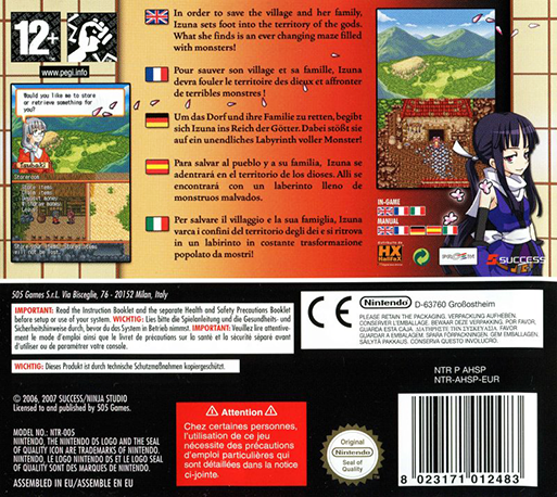 Izuna : The Legend of the Ninja — Box back