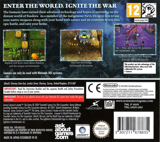 James Cameron's Avatar : The Game — Box back