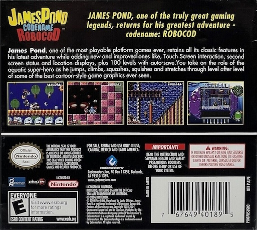 James Pond - Codename Robocod — Box back