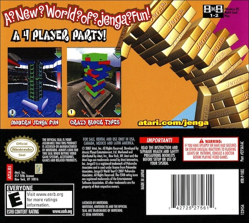 Jenga World Tour — Box back