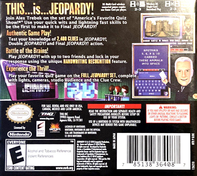 Jeopardy! — Box back