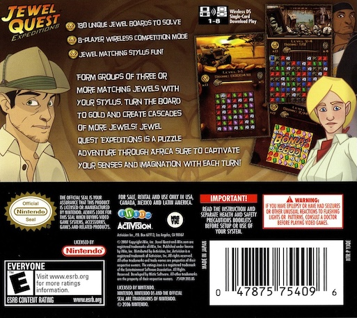 Jewel Quest - Expeditions — Box back