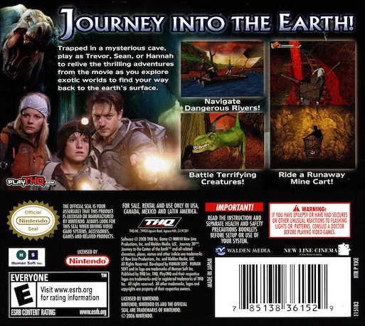 Journey To The Center Of The Earth — Box back