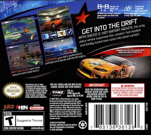 Juiced 2 : Hot Import Nights — Box back
