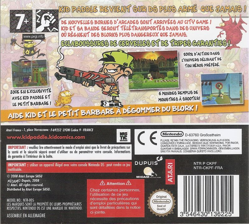 Kid Paddle : Lost in the Game — Box back