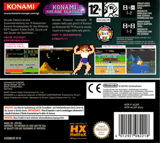 Konami Arcade Classics — Box back