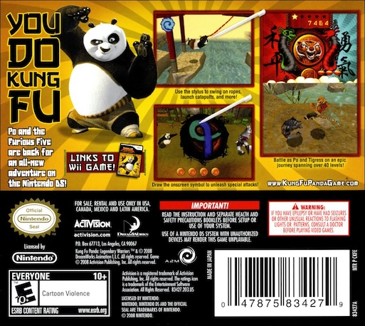 Kung Fu Panda : Legendary Warriors — Box back