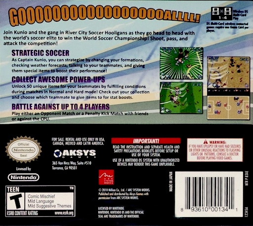 Kunio-Kun no Chou Nekketsu! Soccer League Plus World Hyper Cup Hen — Box back