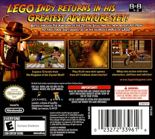 LEGO Indiana Jones 2 - The Adventure Continues — Box back
