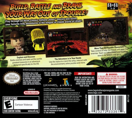 LEGO Indiana Jones: The Original Adventures — Box back