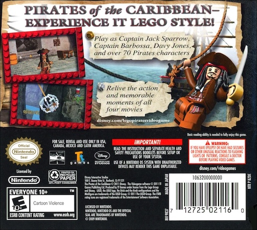 LEGO Pirates of the Caribbean - The Video Game — Box back