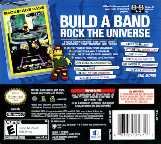 LEGO Rock Band — Box back