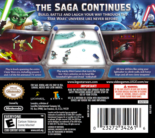 LEGO Star Wars III : The Clone Wars — Box back