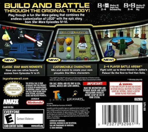 LEGO Star Wars II : The Original Trilogy — Box back