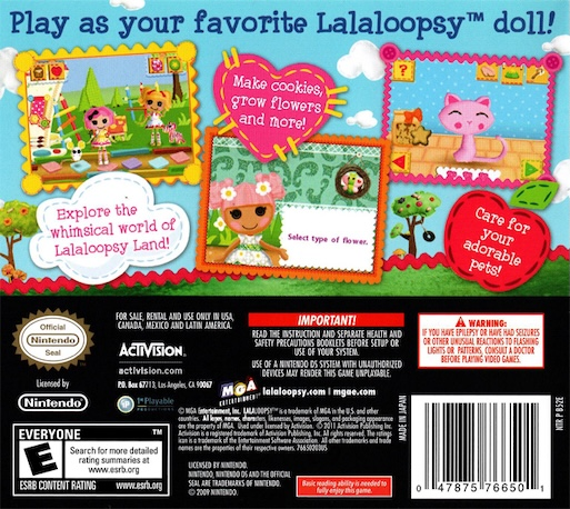 Lalaloopsy — Box back