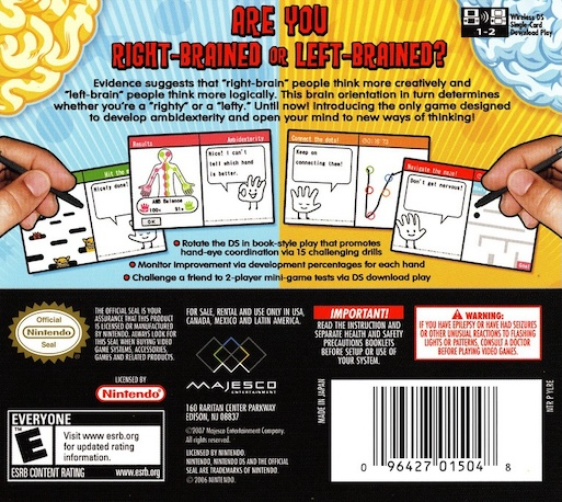 Left Brain, Right Brain - Use Both Hands, Train Bo — Box back