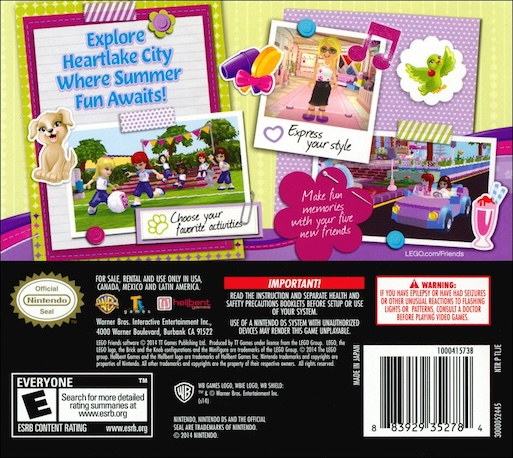 Lego Friends — Box back