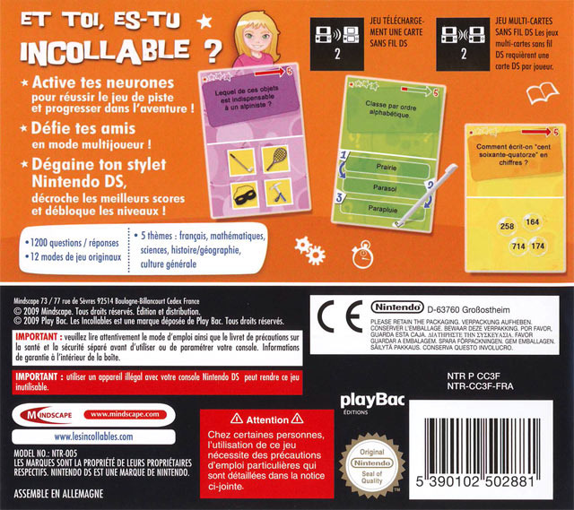 Les Incollables CP — Box back
