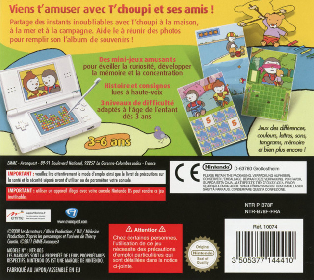 Les Nouvelles Aventures De T'choupi Et Ses Amis — Box back