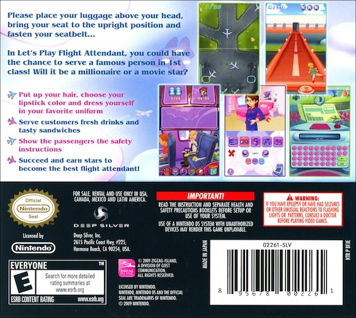 Let's Play Flight Attendant — Box back