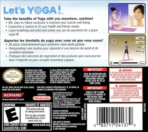 Let's Yoga ! — Box back