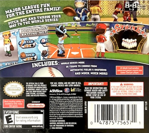 Little League World Series Baseball 2008 — Box back