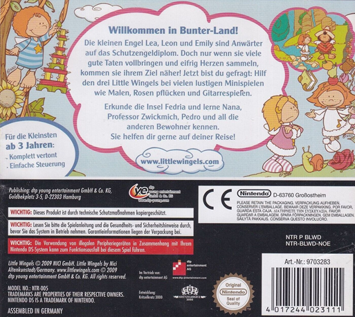 Little Wingels — Box back