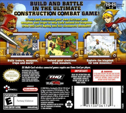 Lock's Quest — Box back
