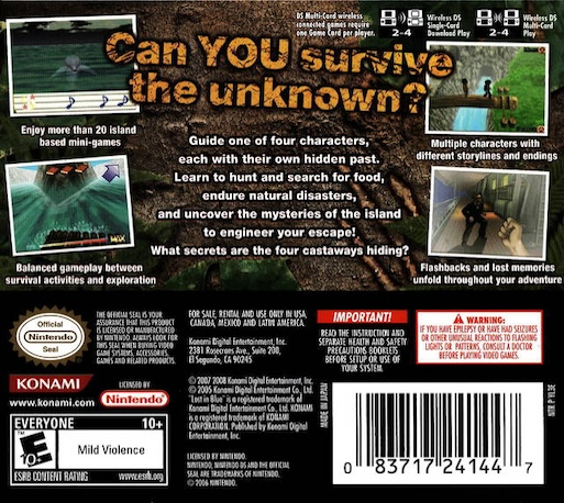 Lost in Blue 3 — Box back