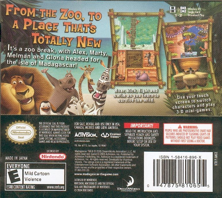 Madagascar — Box back