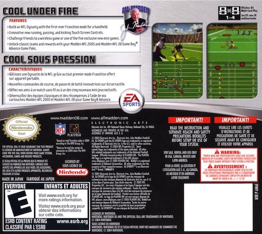 Madden NFL 06 — Box back