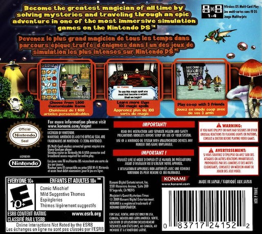 Magician's Quest: Mysterious Times — Box back