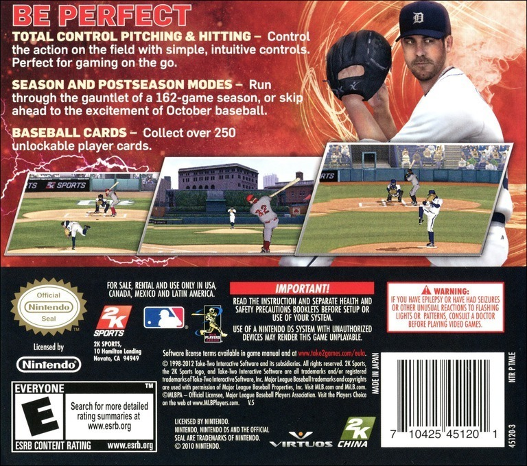 Major League Baseball 2k12 — Box back