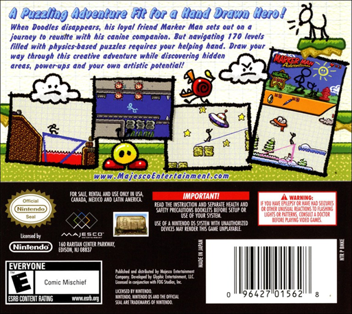 Marker Man Adventures — Box back