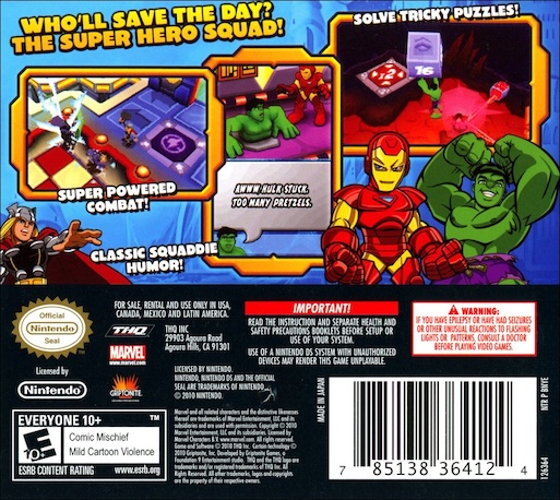 Marvel Super Hero Squad - The Infinity Gauntlet — Box back